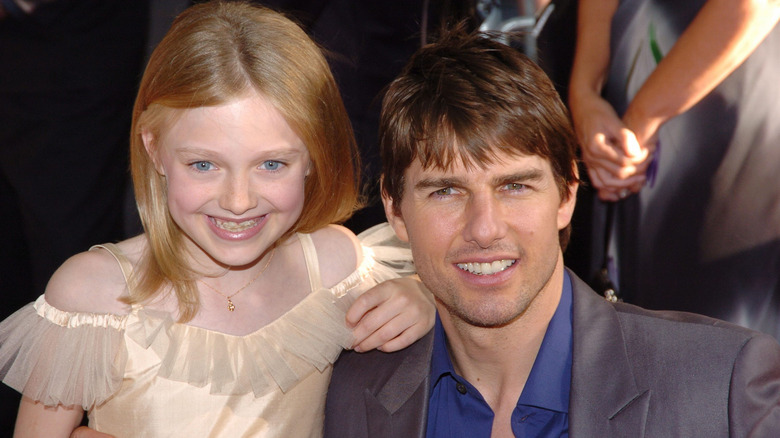 Dakota Fanning and Tom Cruise at the NYC premiere of "War of the Worlds"