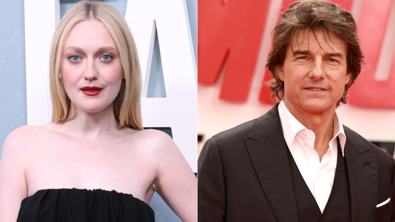 Composite image of Dakota Fanning and Tom Cruise in 2025