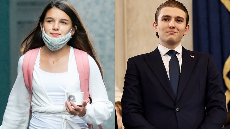 Suri Cruise in New York City with her mom in 2020, Barron Trump in Washington D.C. in 2025