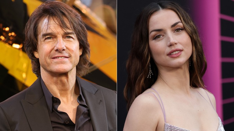 Side-by-side images of Tom Cruise and Ana de Armas