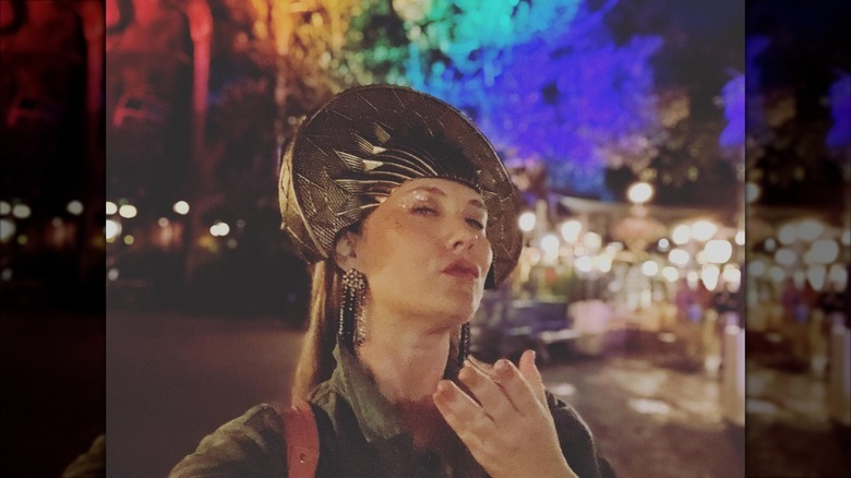 E.A. Hanks at a pride festival in Disneyland