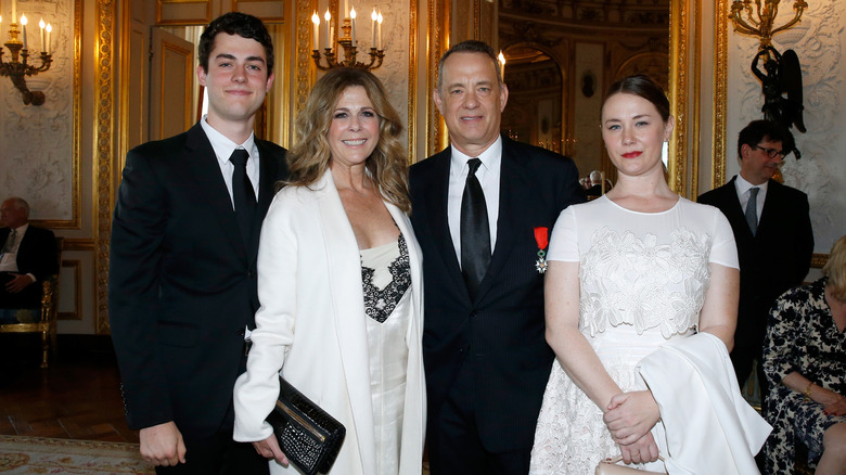 Truman Hanks, Rita Wilson, Tom Hanks, and E.A. Hanks
