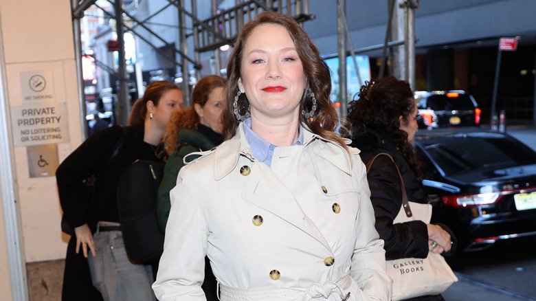 E.A. Hanks standing outside the CBS studio