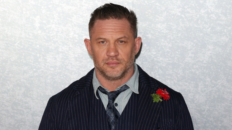 Tom Hardy looking serious
