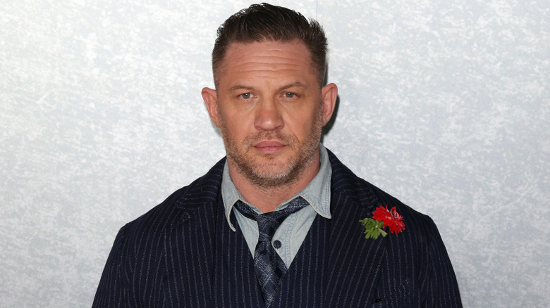 Tom Hardy looking serious