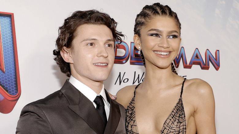Tom Holland and Zendaya at premiere