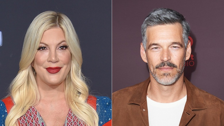 Tori Spelling and Eddie Cibrian smiling