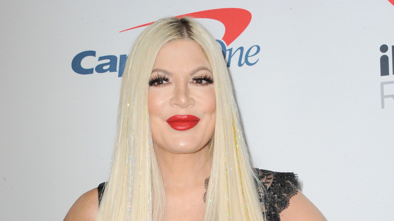 Tori Spelling smiling