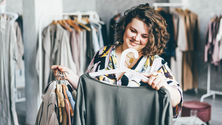 Woman shopping in store