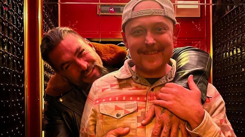 Jason Momoa and Travis Snyder smiling