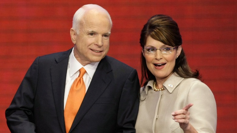 John McCain and Sarah Palin photographed at the Republican National Convention in 2008