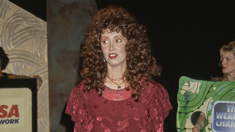Shelley Duvall wearing red dress