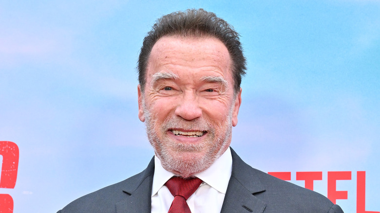 Arnold Schwarzenegger smiling