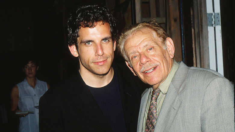 Ben Stiller and Stiller smiling while posing together