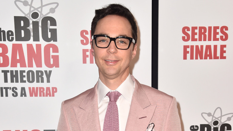 Jim Parsons smiling at "The Big Bang Theory" series finale event