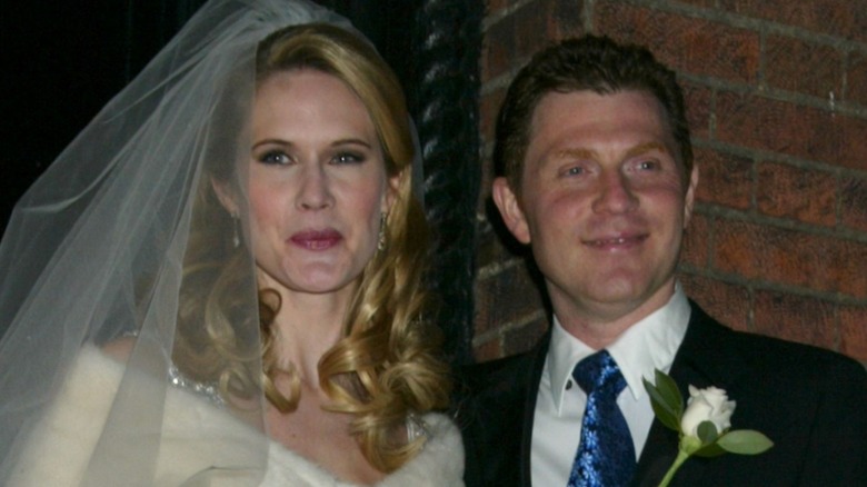 Stephanie March and Bobby Flay on their wedding day
