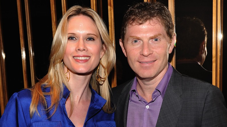 Stephanie March and Bobby Flay smiling