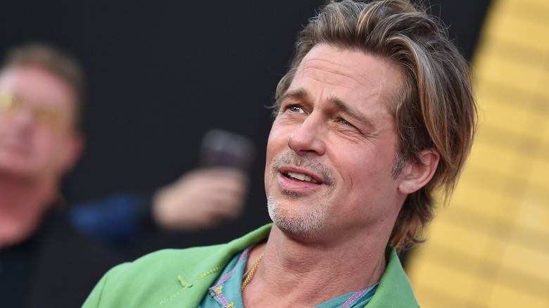 Brad Pitt arrives for the Hollywood premiere of 'Bullet Train' in August 2022