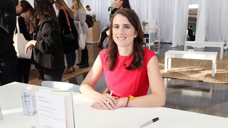 Tatiana Schlossberg at book signing event.
