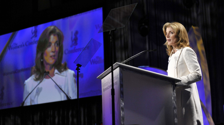 Caroline Kennedy speaking at a conference