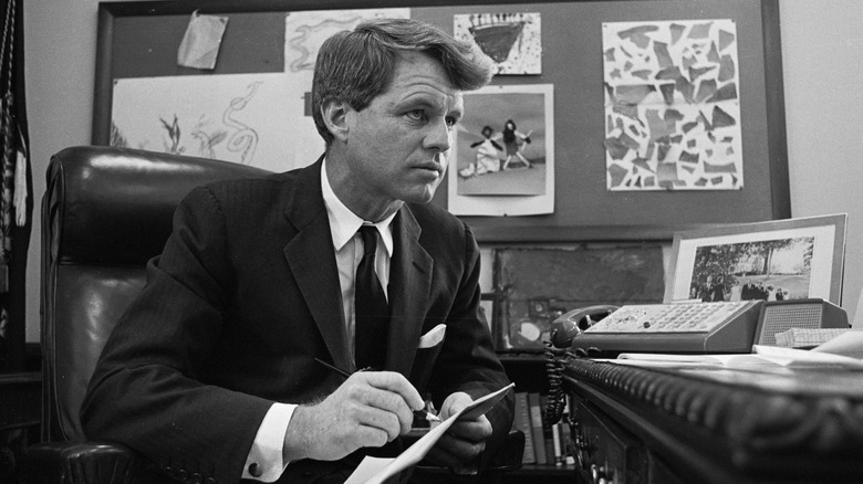 Robert F. Kennedy at his desk