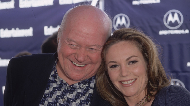 Diane Lane and her father Burt Lane posing