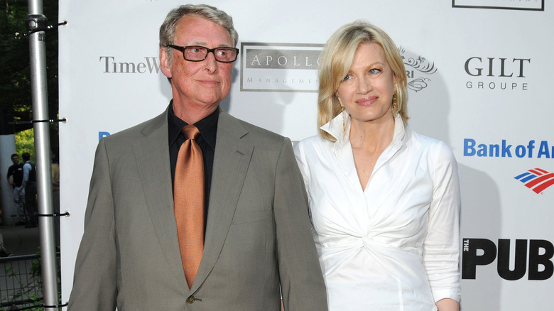 Mike Nichols and Diane Sawyer at a Broadway performance in June 2009