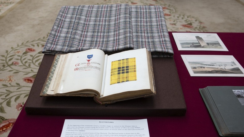 The Clan MacLeod tartan presented to Donald Trump at Buckingham Palace