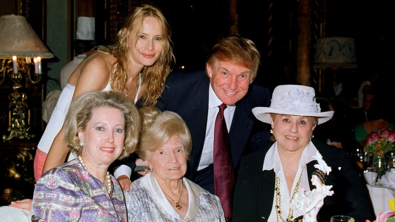 Mary Anne MacLeod Trump (center) with Melania Trump, Donald Trump, Elizabeth Trump Grau, and Vilda de Porro