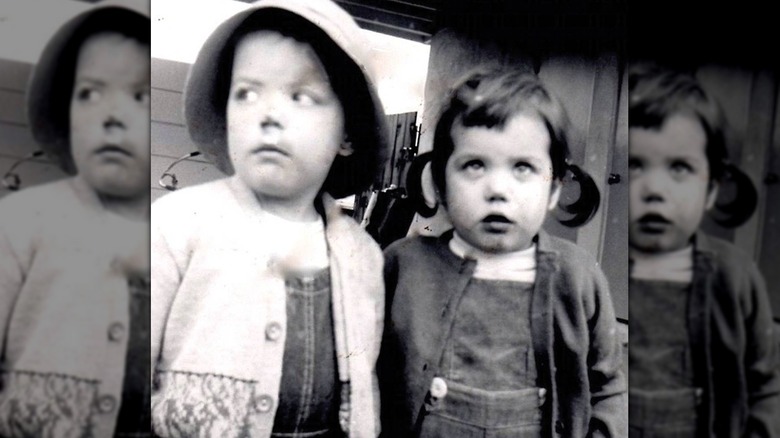 Robin with her twin brother, Roger, as kids