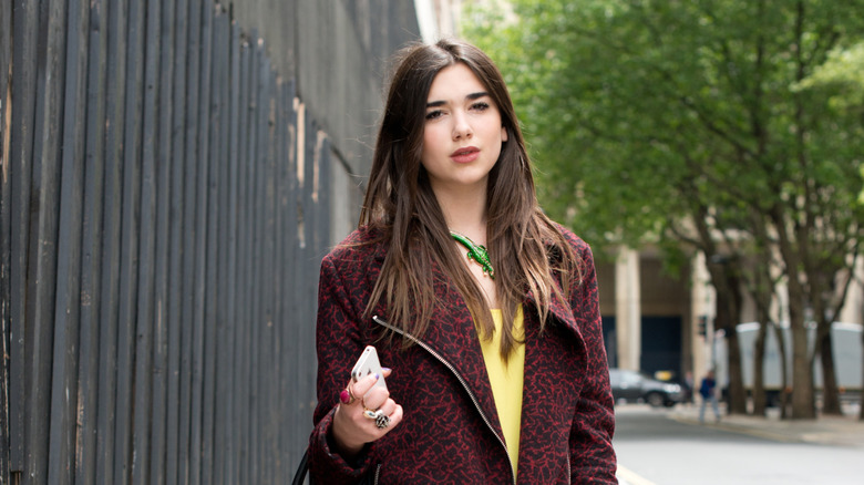Dua Lipa modeling Zara and Topshop clothes in 2013