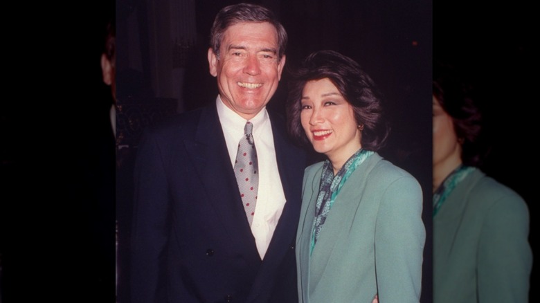 CBS News co-anchors Dan Rather and Connie Chung in January 1993