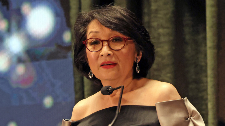 Connie Chung speaks onstage during the 18th Annual Brandon Tartikoff Legacy Awards at Beverly Wilshire hotel in June 2022