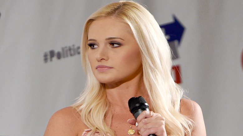 Tomi Lahren speaking on stage