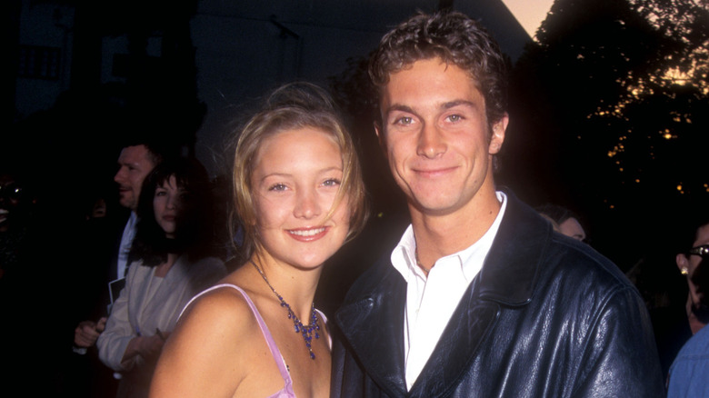 A young Kate Hudson and Oliver Hudson attending "Breakdown" premiere in 1997