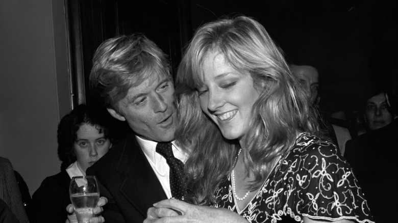 Robert Redford talks to daughter Shauna Redford