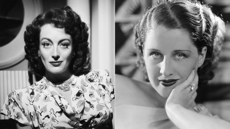 A side-by-side photo of Joan Crawford and Norma Shearer