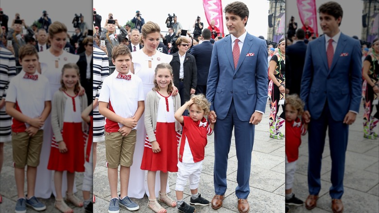 The Trudeau Family during Canada Day celebrations in 2017