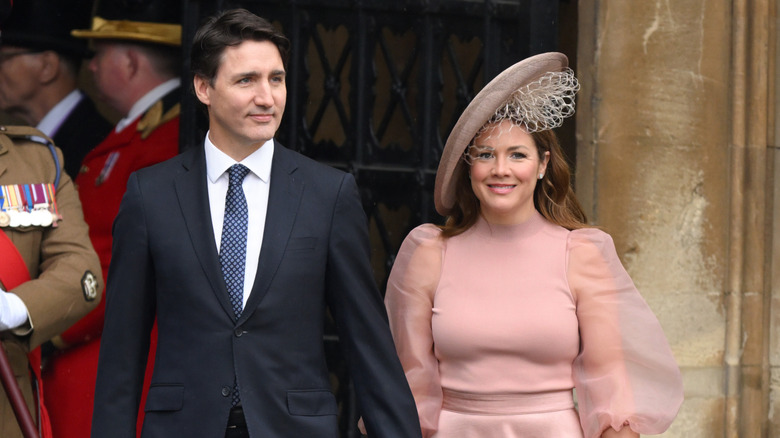 Justin Trudeau walking with Sophie Grégoire Trudeau