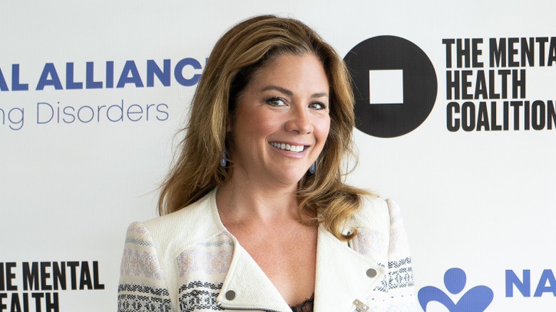Sophie Grégoire Trudeau standing in front of white backdrop