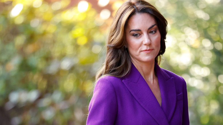 Kate Middleton looking downward