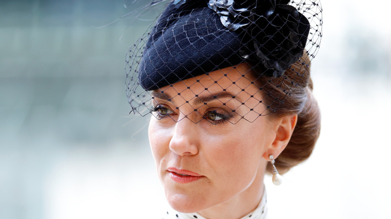 Kate Middleton wearing a fancy hat