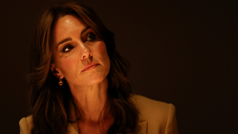 Kate Middleton looking serious
