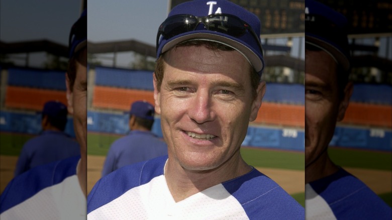Bryan Cranston wearing an LA Dodgers cap