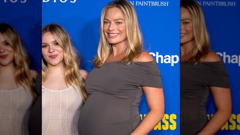 Margot Robbie attending screening of My Old Ass pregnant