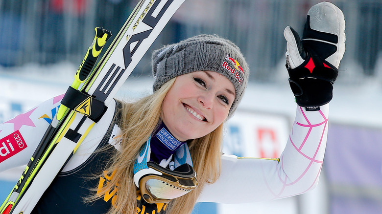 Lindsey Vonn at the World Cup Women's Giant Slalom on January 26, 2013.