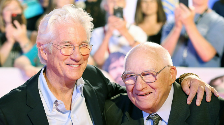 Richard Gere and his father, Homer George Gere, at the "Three Christs" premiere.