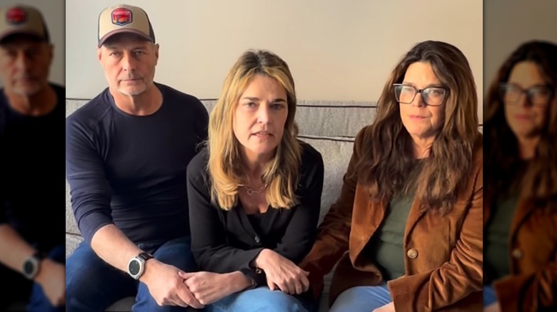 Savannah Guthrie holding hands with her siblings while pleading with their mom's kidnapper