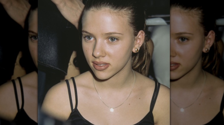 Scarlett Johansson attending fashion show in 1998