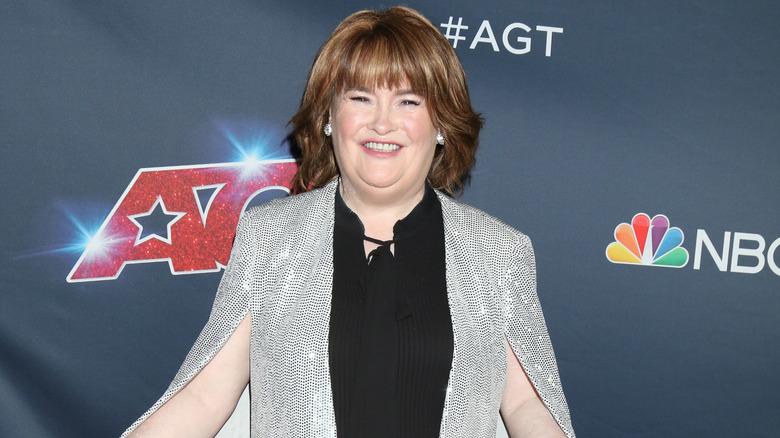 Susan Boyle smiling at event